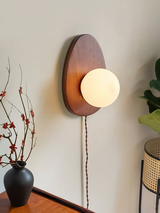 Orba Walnut Plug - in Wall Lamp - Simprolos