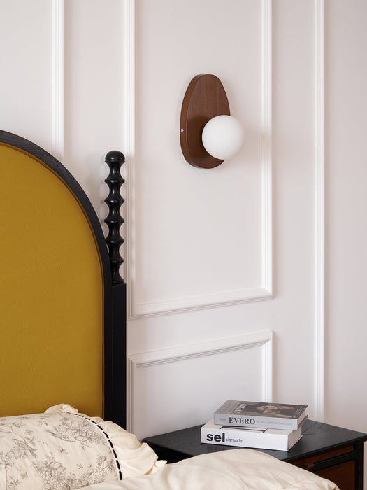 Orba Walnut Plug - in Wall Lamp - Simprolos