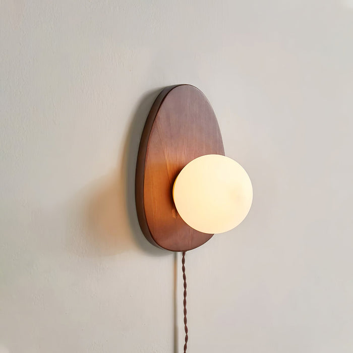 Orba Walnut Plug - in Wall Lamp - Simprolos