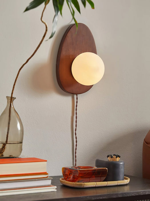 Orba Walnut Plug - in Wall Lamp - Simprolos