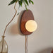 Orba Walnut Plug - in Wall Lamp - Simprolos