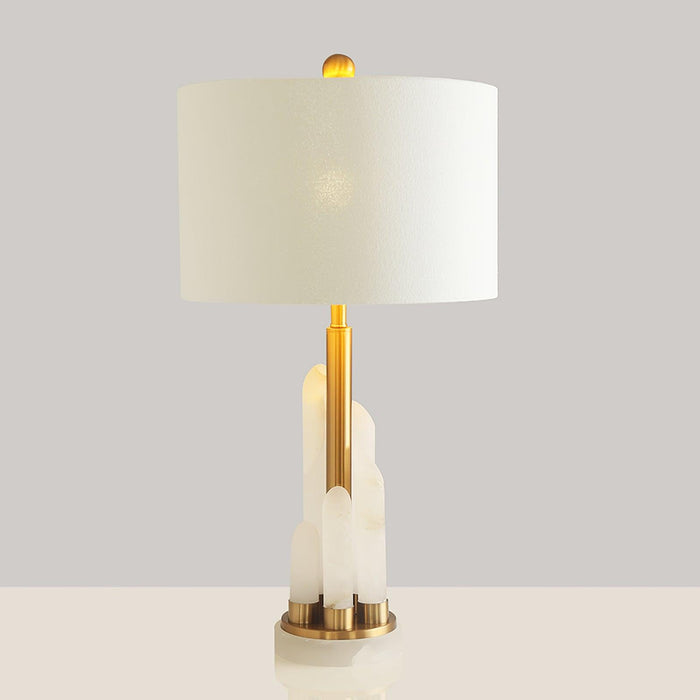 Orbit Metal Alabaster Table Lamp - Simprolos