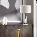 Orbit Metal Alabaster Table Lamp - Simprolos