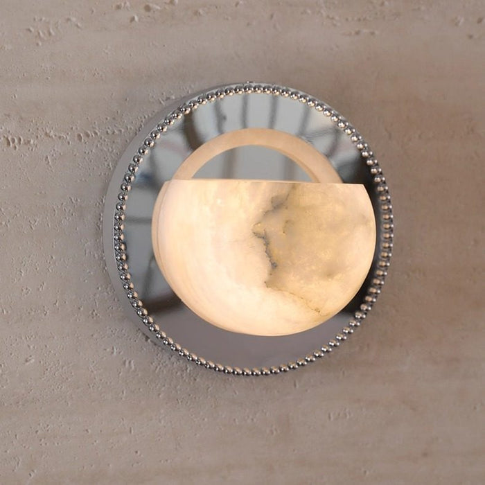 Orbit Pearl Alabaster Wall Light - Simprolos