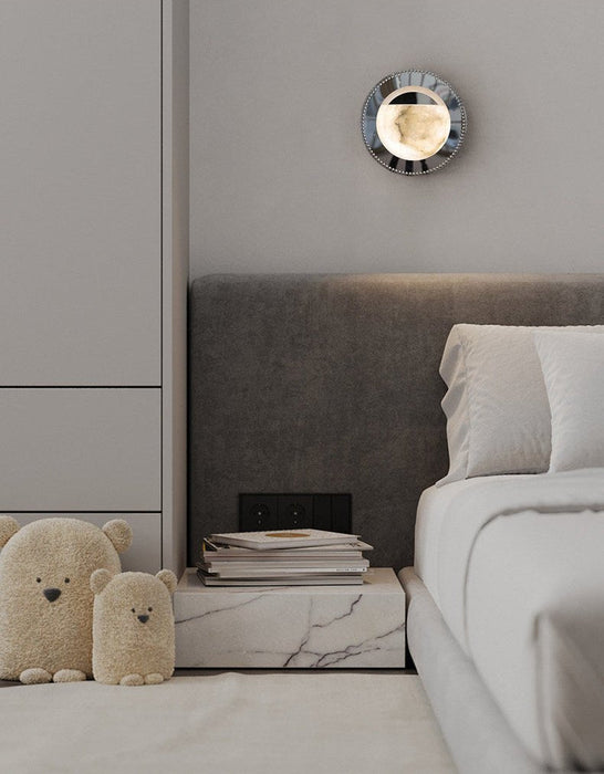 Orbit Pearl Alabaster Wall Light - Simprolos