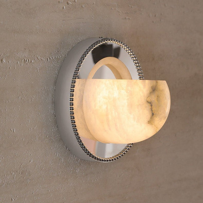 Orbit Pearl Alabaster Wall Light - Simprolos