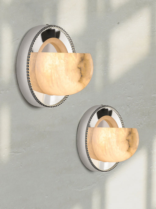 Orbit Pearl Alabaster Wall Light - Simprolos