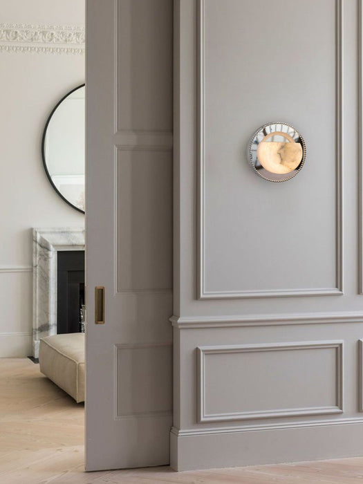 Orbit Pearl Alabaster Wall Light - Simprolos