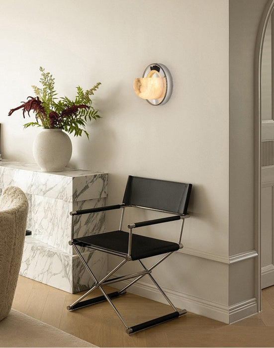 Orbit Pearl Alabaster Wall Light - Simprolos