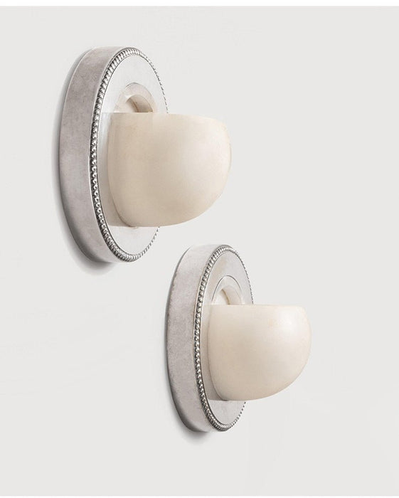 Orbit Pearl Alabaster Wall Light - Simprolos