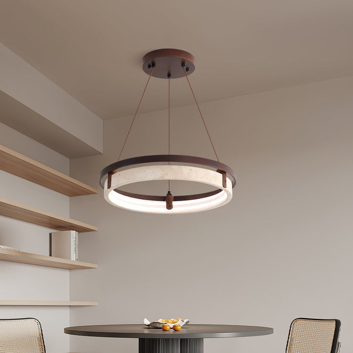 Orbit Travertine Pendant Light - Simprolos