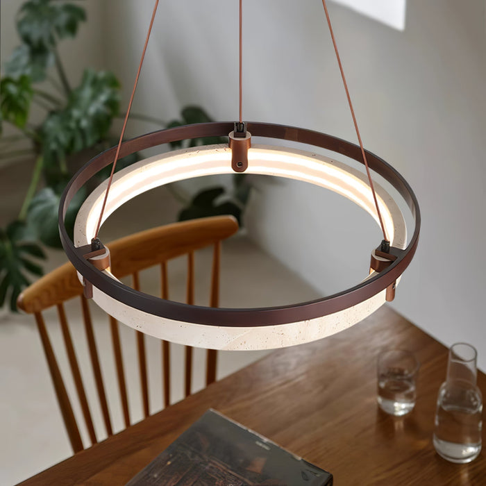 Orbit Travertine Pendant Light - Simprolos