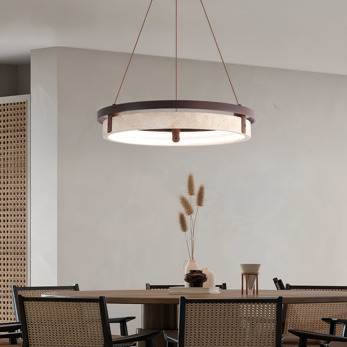 Orbit Travertine Pendant Light - Simprolos