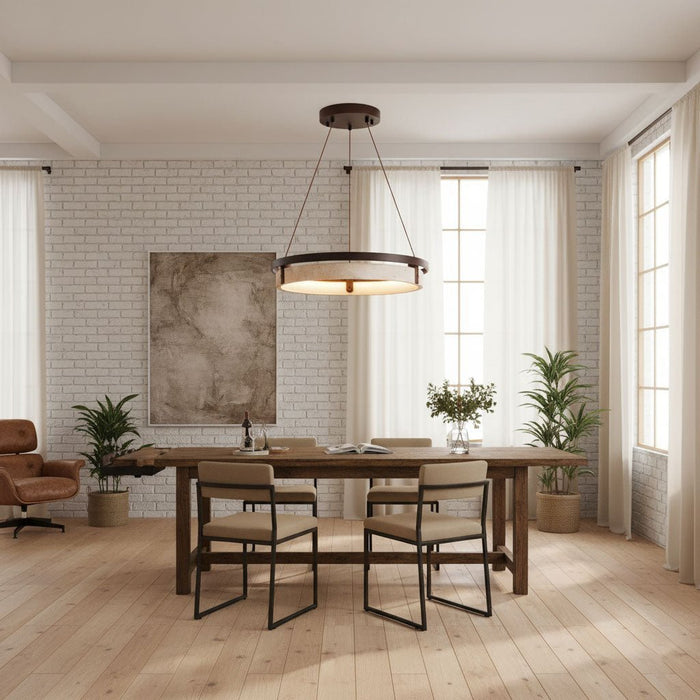 Orbit Travertine Pendant Light - Simprolos