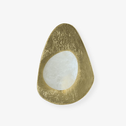 Organic Gilded Pebble Alabaster Sconce - Simprolos