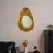Organic Gilded Pebble Alabaster Sconce - Simprolos