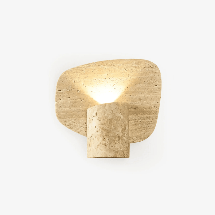 Organic Travertine Cylinder Wall Light - Simprolos