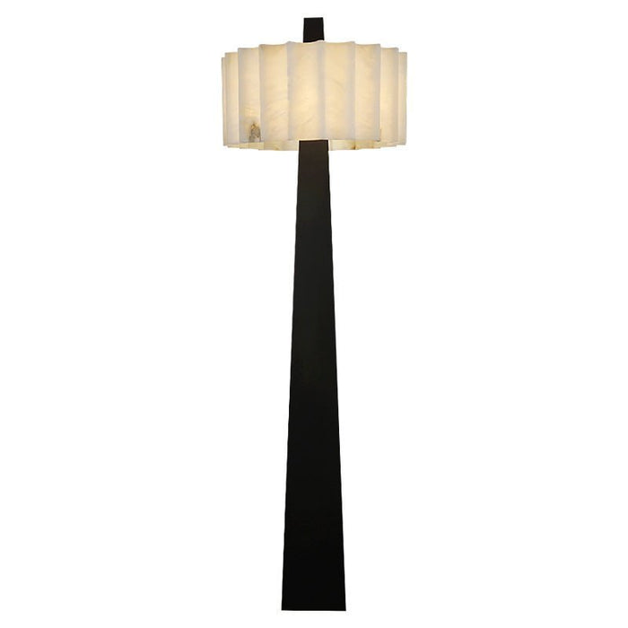 Origami Pleat Alabaster Floor Lamp - Simprolos