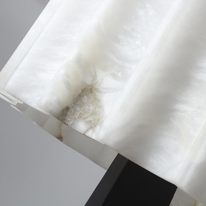 Origami Pleat Alabaster Floor Lamp - Simprolos