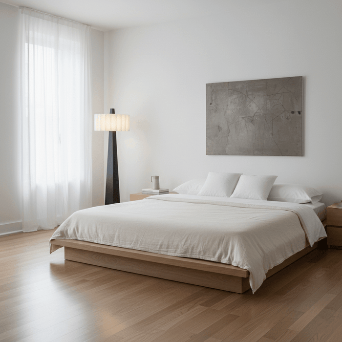Origami Pleat Alabaster Floor Lamp - Simprolos