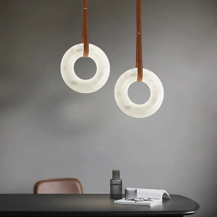Oslo Alabaster Round Pendant Light A - Simprolos