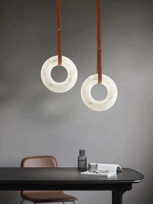 Oslo Alabaster Round Pendant Light A - Simprolos