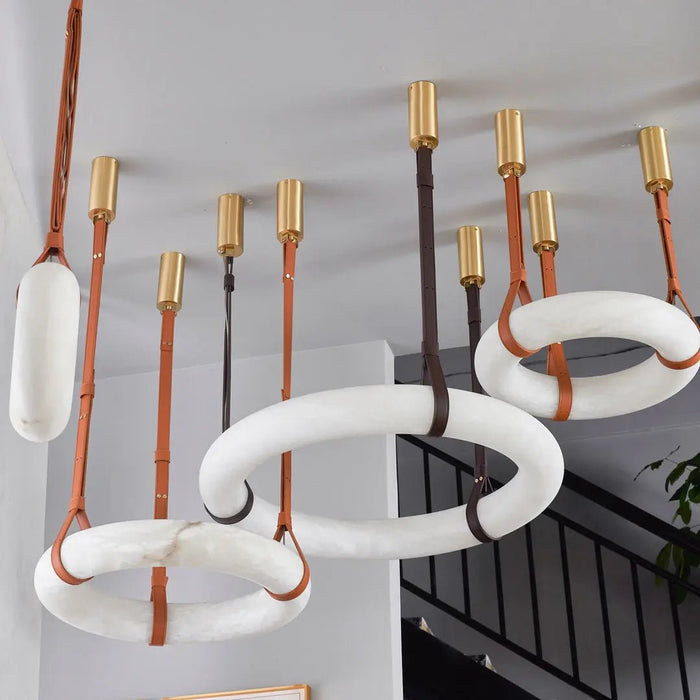 Oslo Alabaster Round Pendant Light A - Simprolos