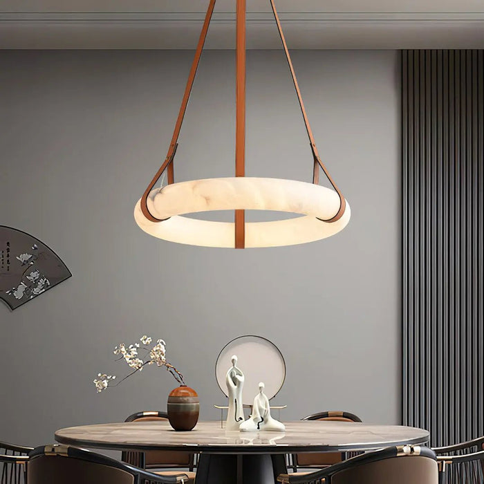 Oslo Alabaster Round Pendant Light A - Simprolos