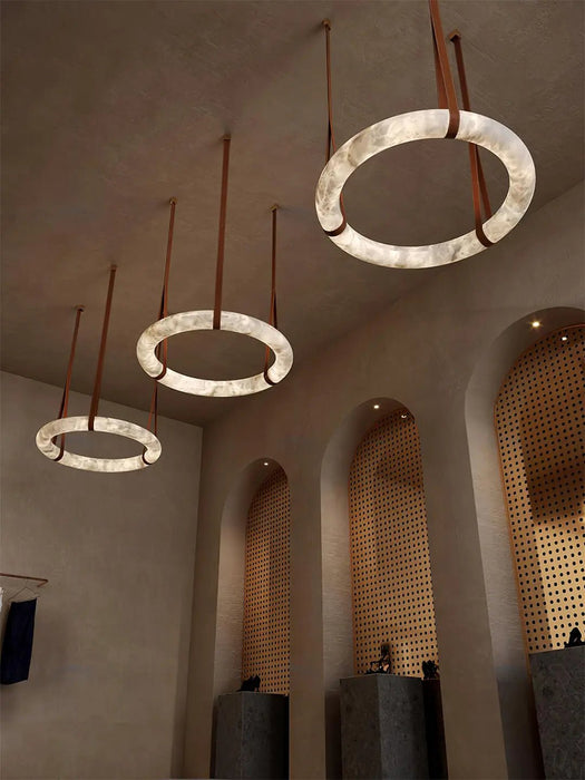 Oslo Alabaster Round Pendant Light A - Simprolos
