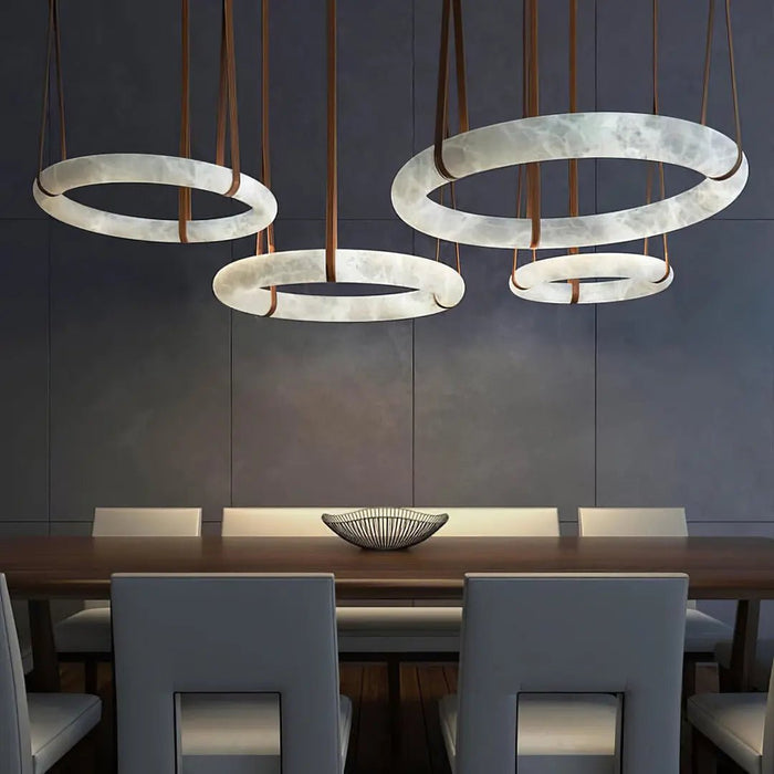 Oslo Alabaster Round Pendant Light A - Simprolos