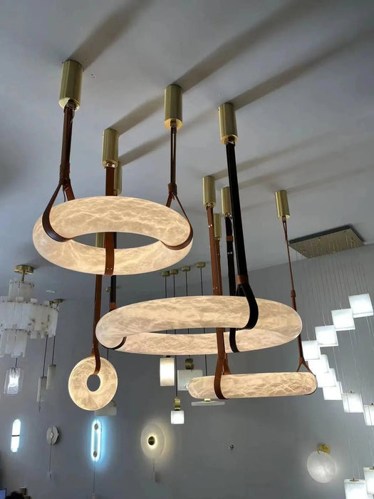 Oslo Alabaster Round Pendant Light A - Simprolos