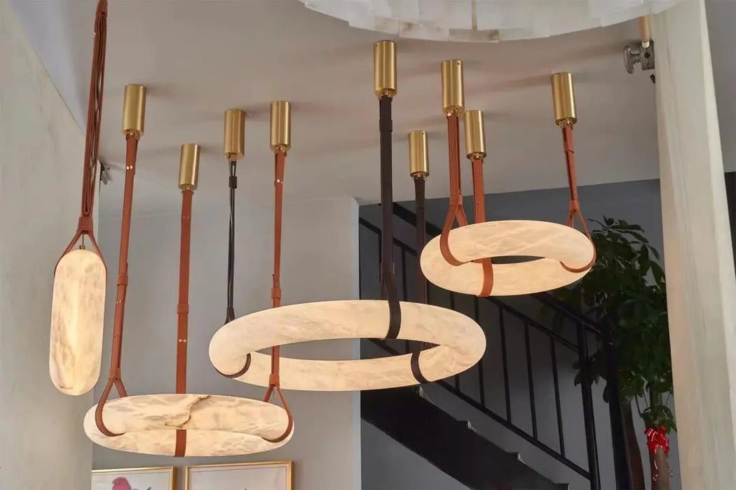 Oslo Alabaster Round Pendant Light A - Simprolos