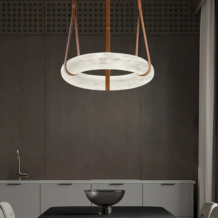 Oslo Alabaster Round Pendant Light A - Simprolos