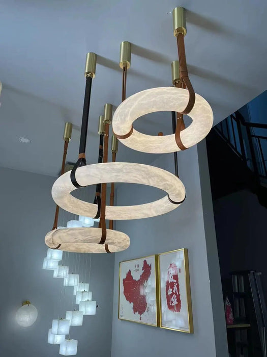 Oslo Alabaster Round Pendant Light A - Simprolos