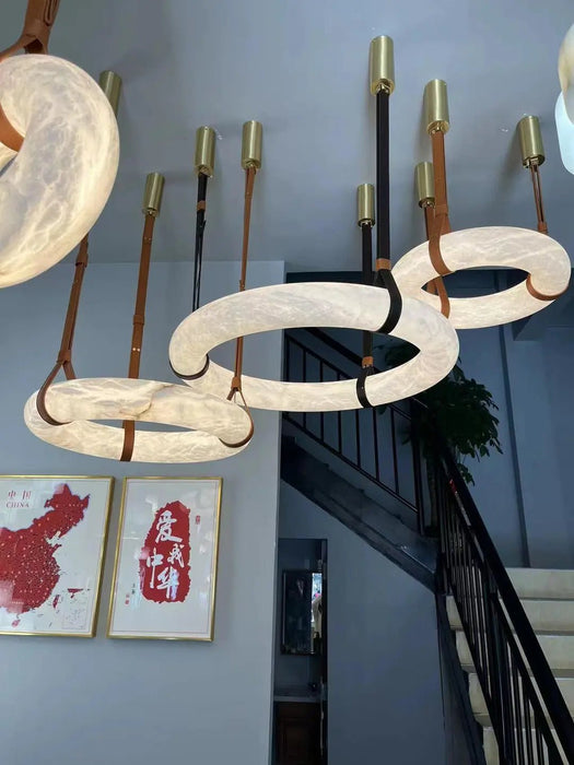 Oslo Alabaster Round Pendant Light A - Simprolos