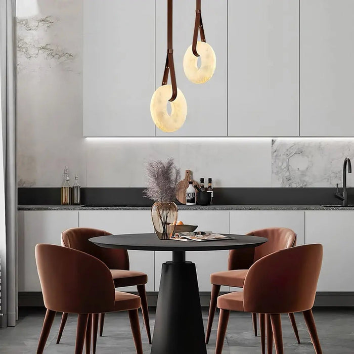 Oslo Alabaster Round Pendant Light A - Simprolos