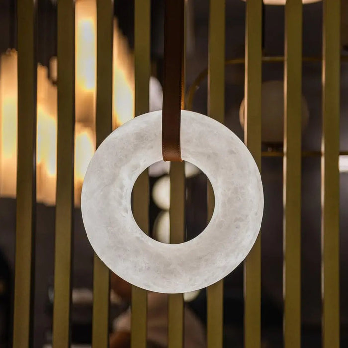 Oslo Alabaster Round Pendant Light A - Simprolos