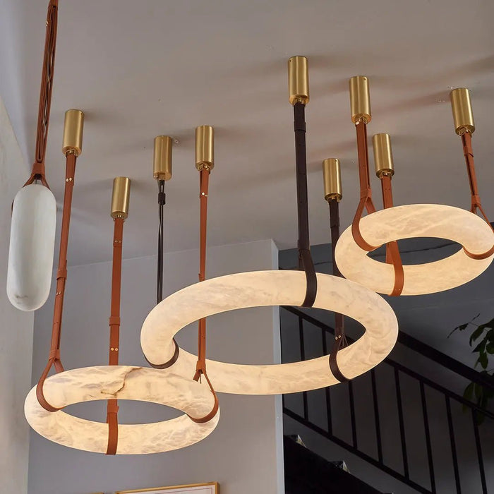 Oslo Alabaster Round Pendant Light A - Simprolos
