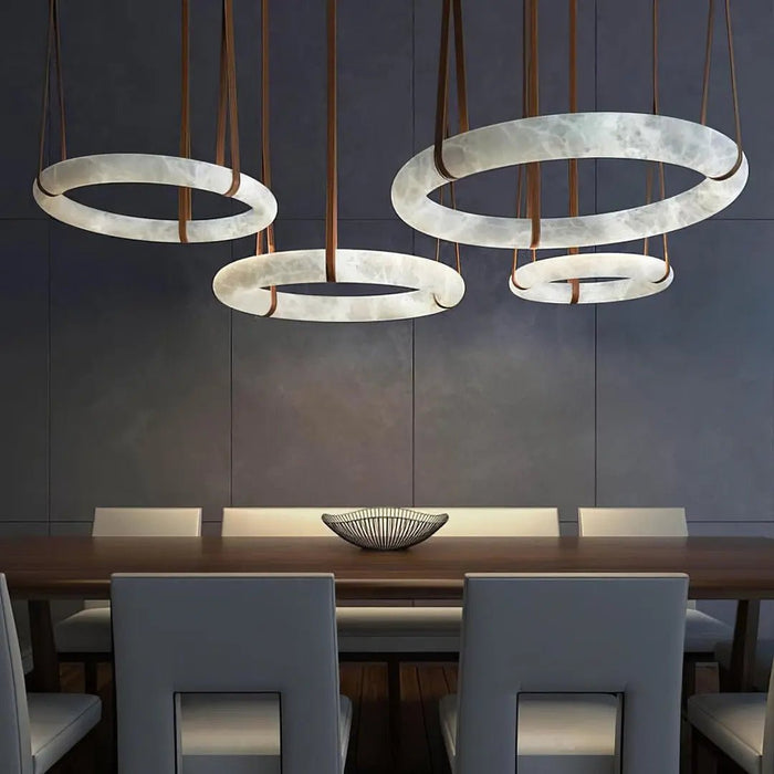 Oslo Alabaster Round Pendant Light B - Simprolos
