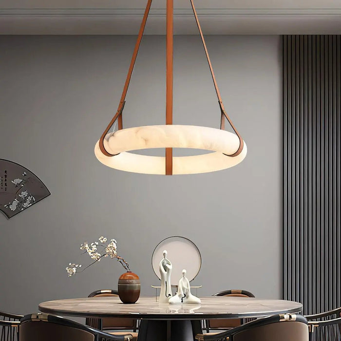 Oslo Alabaster Round Pendant Light B - Simprolos