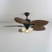 Palm Whisper Tropical Ceiling Fan Light - Simprolos