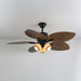 Palm Whisper Tropical Ceiling Fan Light - Simprolos