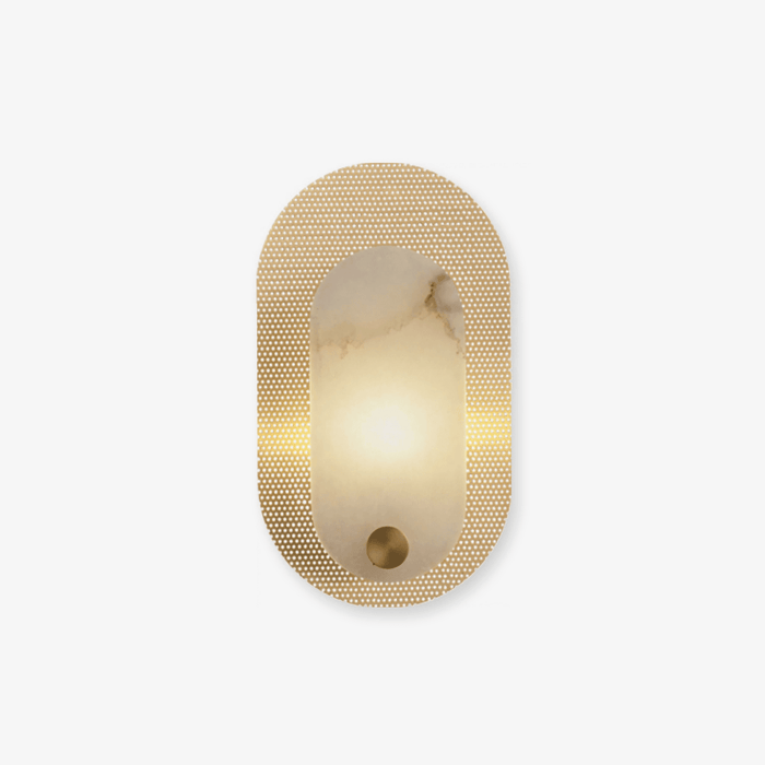 Perforated Oval Alabaster Wall Sconce - Simprolos