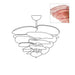 Petals Gold Murano Chandelier - Simprolos