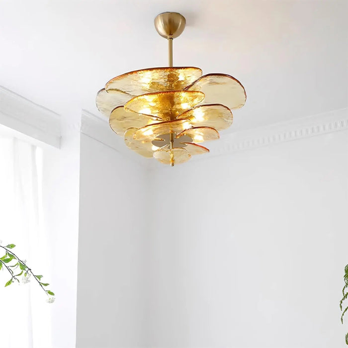 Petals Gold Murano Chandelier - Simprolos