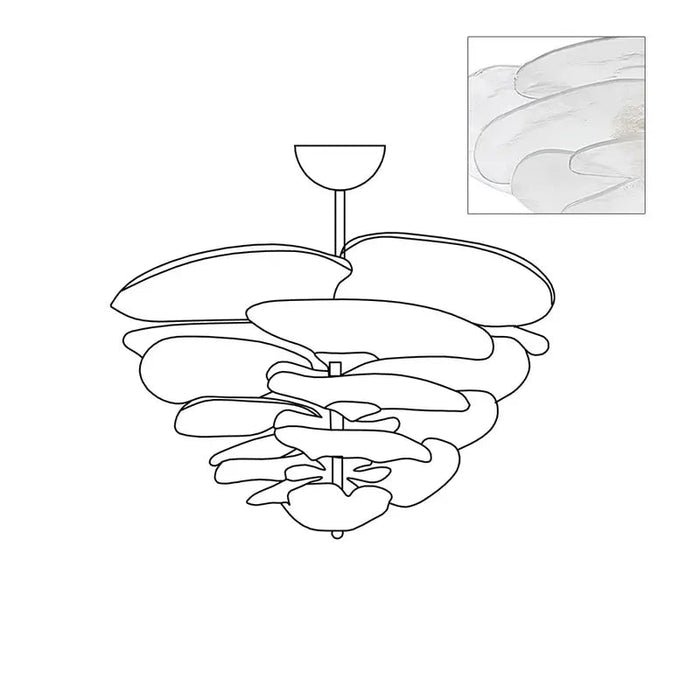 Petals Gold Murano Chandelier - Simprolos