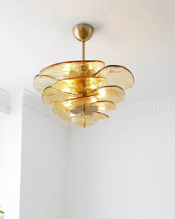 Petals Gold Murano Chandelier - Simprolos