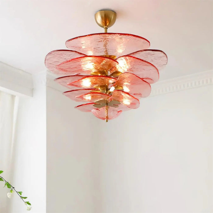 Petals Gold Murano Chandelier - Simprolos