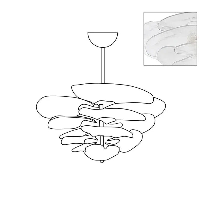 Petals Gold Murano Chandelier - Simprolos