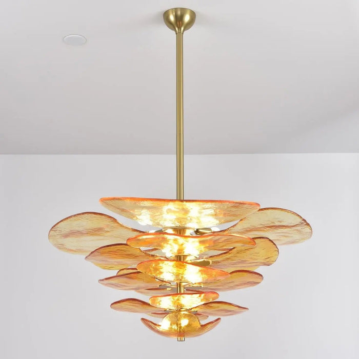 Petals Gold Murano Chandelier - Simprolos